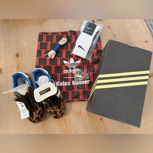 Adidas Leopard Print Sneakers with Accessories